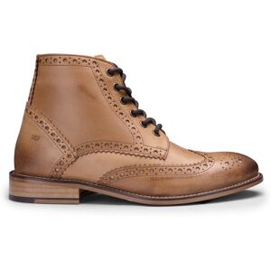 London Brogues Heren klassieke Oxford Tan lederen Gatsby brogue enkellaarzen 44.5 London Brogues Heren klassieke Oxford Tan lederen Gatsby brogue enkellaarzen 44.5
