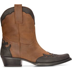 Infinity Leather Leren westernlaarzen voor heren, bruin, Cubaanse cowboy, Winklepickers, klassiek puntig 40 Infinity Leather Leren westernlaarzen voor heren, bruin, Cubaanse cowboy, Winklepickers, klassiek puntig 40