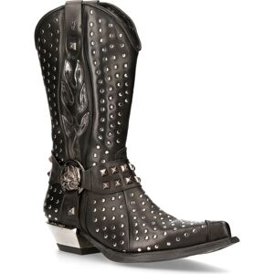 New Rock zwart lederen cowboylaarzen met studs - M-7928-S1 40 New Rock zwart lederen cowboylaarzen met studs - M-7928-S1 40
