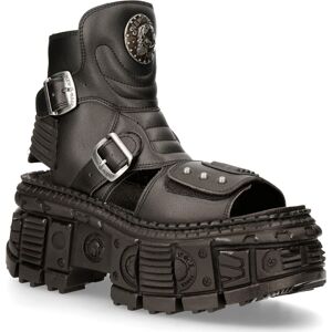 New Rock zwarte VEGAN lederen laarssandalen-BIOS106-V3 40 New Rock zwarte VEGAN lederen laarssandalen-BIOS106-V3 40