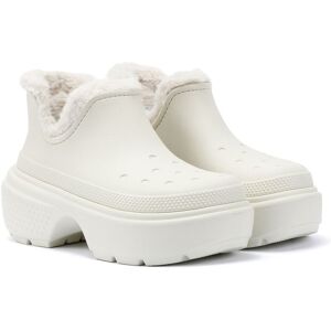 Crocs Stomp gevoerde korte dameslaars Off White 39 Crocs Stomp gevoerde korte dameslaars Off White 39