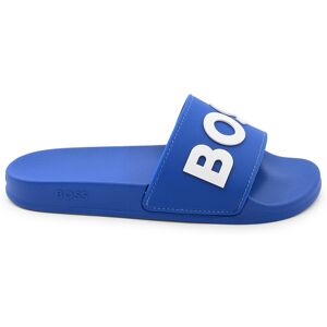 Hugo Boss Men's Boss Kirk Sliders in Blue 36 Hugo Boss Men's Boss Kirk Sliders in Blue 36