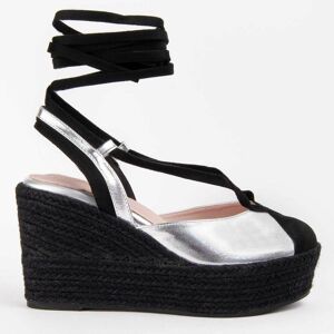 Montevita Espadrilles Met Een Sleehak Balenci6 Zilver 38 Montevita Espadrilles Met Een Sleehak Balenci6 Zilver 38