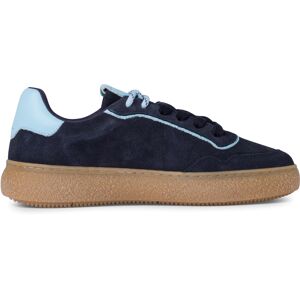 Tamaris Dames Marineblauwe Leren Fashion Stripe Veterschoenen 41 Tamaris Dames Marineblauwe Leren Fashion Stripe Veterschoenen 41