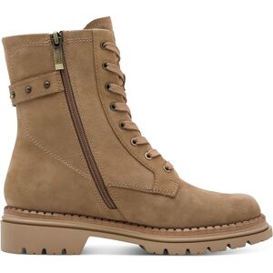 Tamaris Dames Fashion Camel Beige Leren Veterschoenen met Rits Combat Enkellaarsjes 36 Tamaris Dames Fashion Camel Beige Leren Veterschoenen met Rits Combat Enkellaarsjes 36