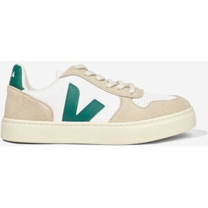 Veja Kinderen Chromenvrij Leren Kleine V-10 Veterschoenen in Wit 33.5 Veja Kinderen Chromenvrij Leren Kleine V-10 Veterschoenen in Wit 33.5