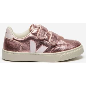 Veja Meisjes Chromefree Lederen Kleine V-12 Sneakers in Roze 23.5 Veja Meisjes Chromefree Lederen Kleine V-12 Sneakers in Roze 23.5