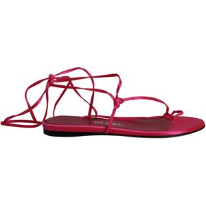 The Attico De Attico Kika Laarzen Sandalen met Veters in Roze Satijn 35 The Attico De Attico Kika Laarzen Sandalen met Veters in Roze Satijn 35