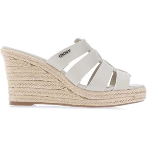 Damesschoenen DKNY Cintera Wedge Sandalen in Wit 40 Damesschoenen DKNY Cintera Wedge Sandalen in Wit 40