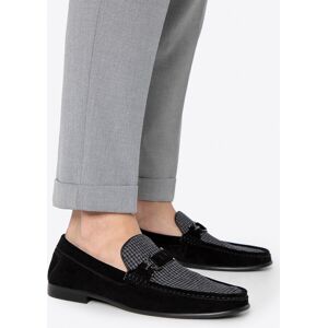 Wittchen Heren Zwarte Geruite Stoffen Mocassins 42 Wittchen Heren Zwarte Geruite Stoffen Mocassins 42