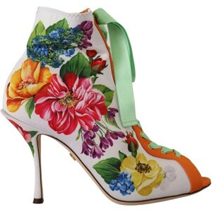 Dolce & Gabbana Bloemenprint Enkellaarzen La9805 37.5 EU Dolce & Gabbana Bloemenprint Enkellaarzen La9805 37.5 EU