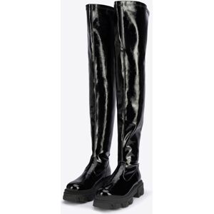 Wittchen Dames lakleren hoge laarzen zwart lakleer 37 Wittchen Dames lakleren hoge laarzen zwart lakleer 37