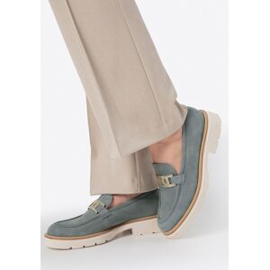 Wittchen Dames mocassins van echt leer met gesp, blauw 37 Wittchen Dames mocassins van echt leer met gesp, blauw 37