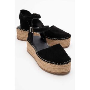 Forever & Always Viba Leren Espadrille Platform Sleehak Sandalen (Dames) 38 Forever & Always Viba Leren Espadrille Platform Sleehak Sandalen (Dames) 38