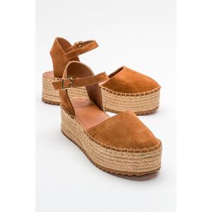 Forever & Always Viba Leren Espadrille Platform Sleehak Sandalen (Dames) 40 Forever & Always Viba Leren Espadrille Platform Sleehak Sandalen (Dames) 40