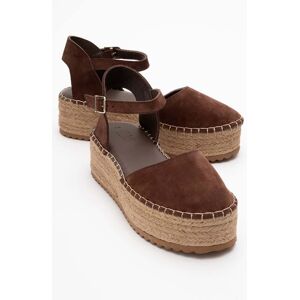 Forever & Always Viba Leren Espadrille Platform Sleehak Sandalen (Dames) 37 Forever & Always Viba Leren Espadrille Platform Sleehak Sandalen (Dames) 37