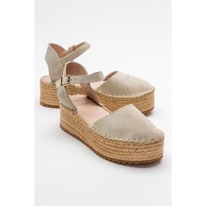 Forever & Always Viba Leren Espadrille Platform Sleehak Sandalen (Dames) 40 Forever & Always Viba Leren Espadrille Platform Sleehak Sandalen (Dames) 40