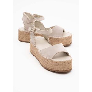 Forever & Always Serez Leren Platform Espadrilles Sandaal (Dames) 37 Forever & Always Serez Leren Platform Espadrilles Sandaal (Dames) 37