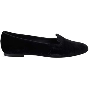 Dolce & Gabbana Zwarte Fluwelen Instappers Loafers Flats Schoenen 35 Dolce & Gabbana Zwarte Fluwelen Instappers Loafers Flats Schoenen 35