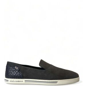 Dolce & Gabbana Blauwe Suède Caiman Heren Instappers Slippers Schoenen 41 Dolce & Gabbana Blauwe Suède Caiman Heren Instappers Slippers Schoenen 41