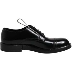 Dolce & Gabbana Zwarte Gepatineerde Leren Derby Veterschoenen Formele Dames Schoenen 40.5 EU Dolce & Gabbana Zwarte Gepatineerde Leren Derby Veterschoenen Formele Dames Schoenen 40.5 EU