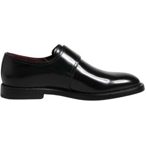 Dolce & Gabbana Zwarte Leren Monk Strap Derby Formele Schoenen 46 Dolce & Gabbana Zwarte Leren Monk Strap Derby Formele Schoenen 46