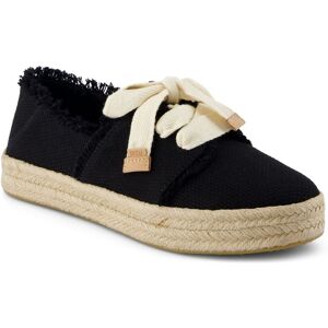 TOMS Carolina Lace Up Katoenen Dames Zwarte Strand Espadrilles 38 TOMS Carolina Lace Up Katoenen Dames Zwarte Strand Espadrilles 38