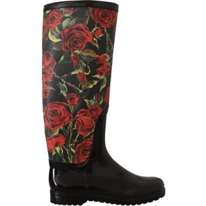Dolce & Gabbana Zwarte Polyvinyl Regenlaarzen 36 Dolce & Gabbana Zwarte Polyvinyl Regenlaarzen 36
