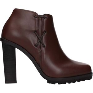 Max Mara Bruine Leren Enkellaarsjes 38.5 EU Max Mara Bruine Leren Enkellaarsjes 38.5 EU