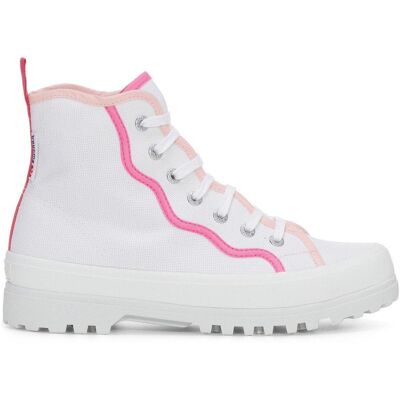 Superga Dames/Dames 2341 Alpina Krullende Bindingen Enkellaarsjes (Wit/Roze) 36.5 Superga Dames/Dames 2341 Alpina Krullende Bindingen Enkellaarsjes (Wit/Roze) 36.5