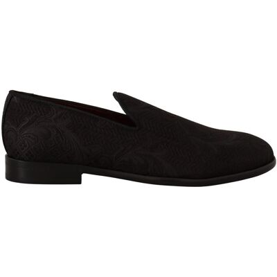 Dolce & Gabbana Zwarte Bloemen Brocade Slippers Instapschoenen voor Mannen 39 Dolce & Gabbana Zwarte Bloemen Brocade Slippers Instapschoenen voor Mannen 39