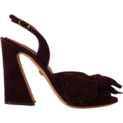 Dolce & Gabbana Dames Donkerpaarse Suède Enkelsandalen Schoenen 39 Dolce & Gabbana Dames Donkerpaarse Suède Enkelsandalen Schoenen 39