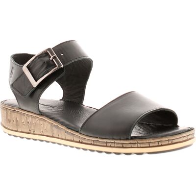Hush puppies ellie dames leren wedge sandalen zwart 39 Hush puppies ellie dames leren wedge sandalen zwart 39