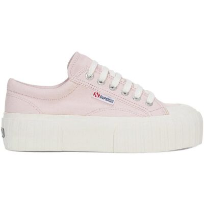 Superga Dames/Dames 2631 Stripe Platform Trainers (Roze/Avorio) 38.5 Superga Dames/Dames 2631 Stripe Platform Trainers (Roze/Avorio) 38.5