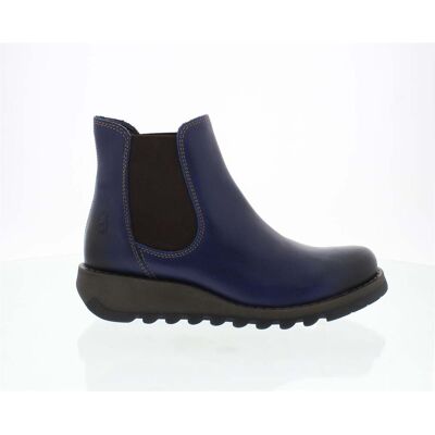 Fly London Dames Blauwe SALV Chelsea Leren Enkel Casual Wedge Heel Laarzen 40.5 Fly London Dames Blauwe SALV Chelsea Leren Enkel Casual Wedge Heel Laarzen 40.5