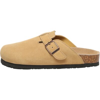 EverAU Australia EVER AU Vrouwen Pintail Leren Comfort Klomp Sandalen - Camel Suede 36 EverAU Australia EVER AU Vrouwen Pintail Leren Comfort Klomp Sandalen - Camel Suede 36
