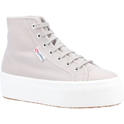 Superga 2708 HI Top Cotton Dameslaarzen Grijs Colomba/Wit Avorio 37 Superga 2708 HI Top Cotton Dameslaarzen Grijs Colomba/Wit Avorio 37