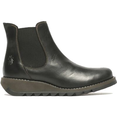 Fly London Dames Zwarte SALV Chelsea Leren Enkel Casual Wedge Heel Laarzen 37 Fly London Dames Zwarte SALV Chelsea Leren Enkel Casual Wedge Heel Laarzen 37