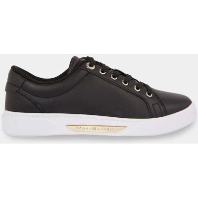 Tommy Hilfiger Leren Lage Sneakers - Sneakers Tommy Hilfiger Leren Lage Sneakers - Sneakers