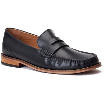 Base London Garfield leren herenpantoffels zwart 44.5 Base London Garfield leren herenpantoffels zwart 44.5