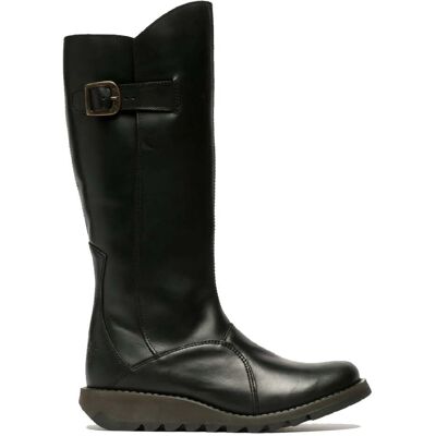 Fly London Dames Zwarte MOL 2 Leren Wedge Heel Kniehoge Rits Laarzen 39 Fly London Dames Zwarte MOL 2 Leren Wedge Heel Kniehoge Rits Laarzen 39