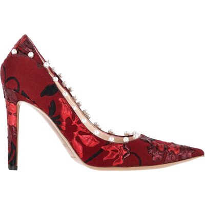 Aquazurra Pre-owned Aquazzura Parels Versierde Pumps in Rode Katoen 36.5 EU Aquazurra Pre-owned Aquazzura Parels Versierde Pumps in Rode Katoen 36.5 EU