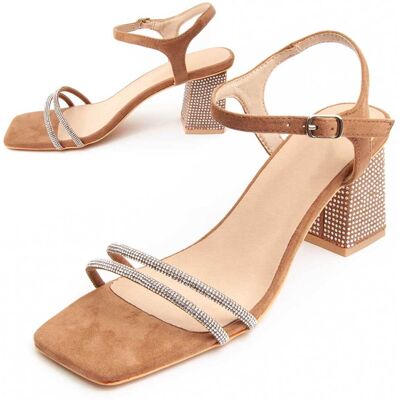 Montevita Heel Sandal Sanndarey10 in Bruin 37 Montevita Heel Sandal Sanndarey10 in Bruin 37