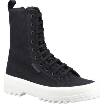 Superga 2641 Alpina Hoge Katoenmix Dames Zwart Laarzen 38.5 Superga 2641 Alpina Hoge Katoenmix Dames Zwart Laarzen 38.5
