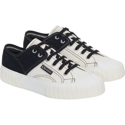 Superga Dames/Dames Kleurblok Trainers (Zwart/Blauw/Oranje) 36.5 Superga Dames/Dames Kleurblok Trainers (Zwart/Blauw/Oranje) 36.5