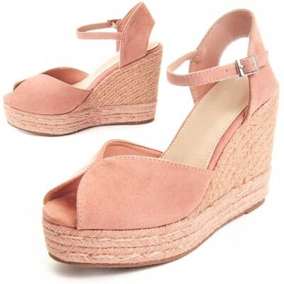Montevita Wedge Sparto Sandalen Wesparto7 in Roze 41 Montevita Wedge Sparto Sandalen Wesparto7 in Roze 41