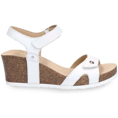 Panama Jack Julia B1 Wedge witte leren damessandalen 37 Panama Jack Julia B1 Wedge witte leren damessandalen 37