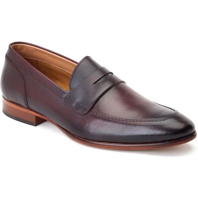 Base London Bruno Leren Heren Bordo Loafers 47.5 Base London Bruno Leren Heren Bordo Loafers 47.5