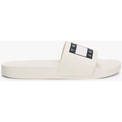 Tommy Hilfiger TJ POOL SLIDES Heren Slippers Ecru 45.5 Tommy Hilfiger TJ POOL SLIDES Heren Slippers Ecru 45.5