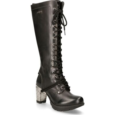 New Rock M-TR005-S1 Dames Kniehoge Zwarte Gothic Hoge Hakken Laarzen 39 New Rock M-TR005-S1 Dames Kniehoge Zwarte Gothic Hoge Hakken Laarzen 39